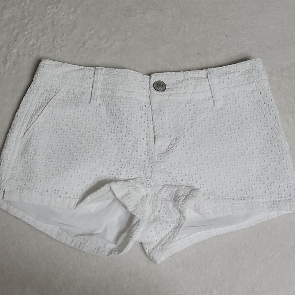 Like New White Crochet Shorts